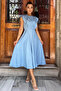Blue Rose Detailed Women's Dress