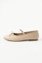 Rosie Stone Detail Beige Ballerinas - 4