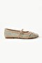 Juliet Mesh Stone Detailed Beige Ballerinas - 4