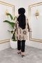 Women's Hijab Clothing & Sportswear Suitable Button Detail Stylish Patterned Woven Viscose Shirt-Tunic - 2