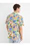 Summer Shirt Short Sleeve Turn-down Collar Ethnic Printed Cotton - 4