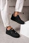 907 Black Lace-Up Comfortable Men's Sports Shoes - 2