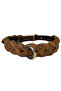 Premium Genuine Leather Hand Knitted Dog Collar 2.5x55 (HOLE DIST 41-50CM)