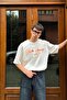 Palm Springs Embroidered Oversized T-Shirt Ecru