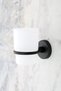 Black Long Towel Holder/Tissue Roll Holder/Bathrobe Hanger/Toothbrush Holder 4-Piece Bathroom Accessory Set - 5