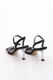Women's Stone Twist Patterned Heeled Shoes Black Nubuck 2623272213142322 - 3