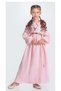 Muslin Fabric Girls' Long Sleeve Hijab Dress M00705 Pink