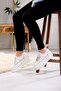 Imported Genuine Leather Women's Stylish Sneakers - 4