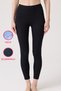 Black Raised High Waist Women's Sports Leggings