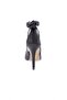 Black Satin - Women's Ankle Strap Thin Heeled Shoes - 4