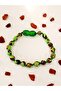 Mosaic Green Amber Children's Bracelet 16 cm