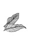 Modern Leaves Wall Decor Good Quality Quality Sticker 40 X 32 cm