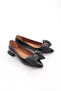 2898 Women's Pointed Toe Ballerinas with Bow Detail - 2
