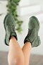 Farber Women's Genuine Suede Leather Stone Boots Green - 4