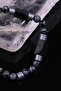 Tourmaline - Snowy Obsidian - Hematite Natural Stone Design Bracelet - 3