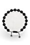 Onix Natural Stone Macrame Knitted Bracelet Faceted Globe Cut