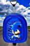 Hedgehog Sonic Kindergarten Nursery with Squeegee 3D Printed 2-6 Years Old Wheeled Travel Suitcase Backpack and School Bag - 7