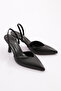 Women's Closed Front Pointed Toe Heeled Shoes Black 818421085 - 2