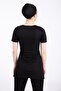 Women's 667 Striped Short Sleeve Tights Hijab Swimsuit Black-pink - 4