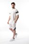 Ecru Stripe Detailed Men's Shorts T-Shirt Set E7301 - 2