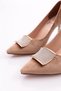 917 Women's Square Buckle Heeled Shoes - 4