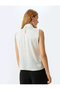 White Satin Blouse For Women - 4