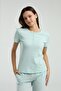 Buttoned Collar Camisole Women's Viscose Pajama Set, Pocket Detail - 2