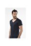 1306 V-Neck Short Sleeve Men's T-Shirt - Navy Blue