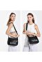 Barcelona Shiny Fabric Strap Women's Postman 21K 3254 Cáhtası - 5