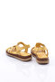 Women's Row Strap Velcro Sandals Yellow Honeycomb 1283243 - 3