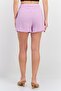 Women Solid Basic Shorts, Lavender - 3