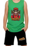 Rich Monkey Printed Boys' Sling T-Shirt and Shorts Bottom-Top Set - 4