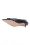 23Y6120-23Y Women's Round Metal Accessory Pointed Toe Short Heeled Shoes Black Wrinkled Patent Leather - 5