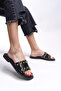 Liblaema Women's Genuine Leather Slippers 00120766 Black - 4
