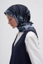 Emera Indigo Mulbary Silk Scarf - 4
