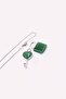 Aventurine Stone Natural Stone Necklace Lock Key Pendant - 2