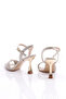 Pm161-K107-2 Women's Ankle Strap Heeled Shoes Gold Imported - 3