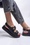 Talnaegeir Women's Sandals 00121000   Black - 5