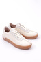 Women's Lace-Up Sneaker Shoes Off-White Suede 457212453 - 2