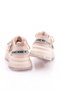 65140-22Y Women's Mega Thick Sole Glittery Velcro Sneakers Shoes Beige Beige Patent Leather - 3