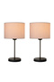 White Lampshade Bedroom Living Room Modern Stylish Table Lamp - 2