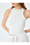 Cotton Embroidery Detailed Halter Neck Pajama Top - 5