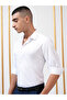 قميص سادة بقصّة Slim Fit مع ياقة - 4