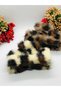 Leopard Feather Plush Latch Buckle Clamp Hair Clip (2 Pieces) - 5