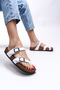 Jessinesra Women's White Skin Flip Flops - 0012501 - 4
