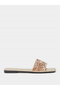 Embellished Strap Slip on Flat Sandals