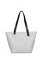 Women's Gray Melange Bag Shopy - 6