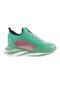 Women's Thick Sole Stretch Detailed Silver Stone Lace-Up Sneakers Shoes Grass Green 4263137