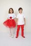 April 23 Girl's T-Shirt Tutu Skirt Combination Boy's Polo Collar Pants Suit Show Clothes