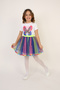 Colorful Tutu Skirt Butterfly T-Shirt Girls' Top and Bottom Set April 23 Show Clothes D058 - 2